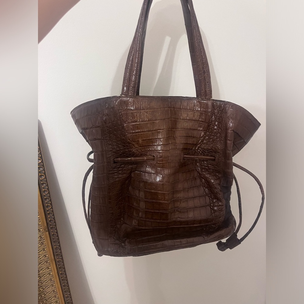Nancy Gonzalez Crocodile Bucket Bag